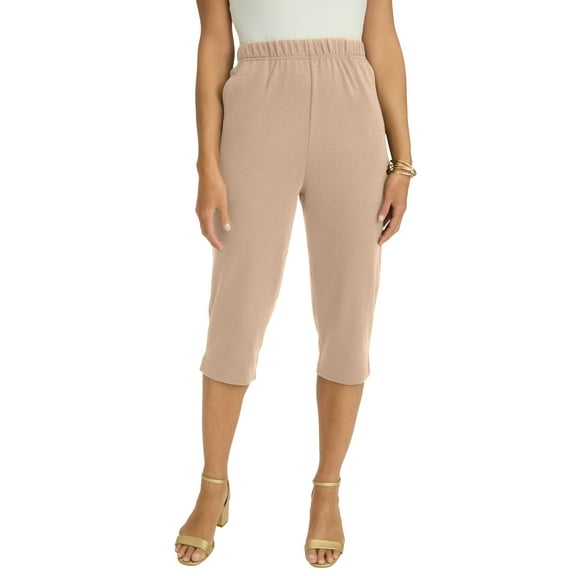 Jessica London Women's Plus Size Soft Ease Capri