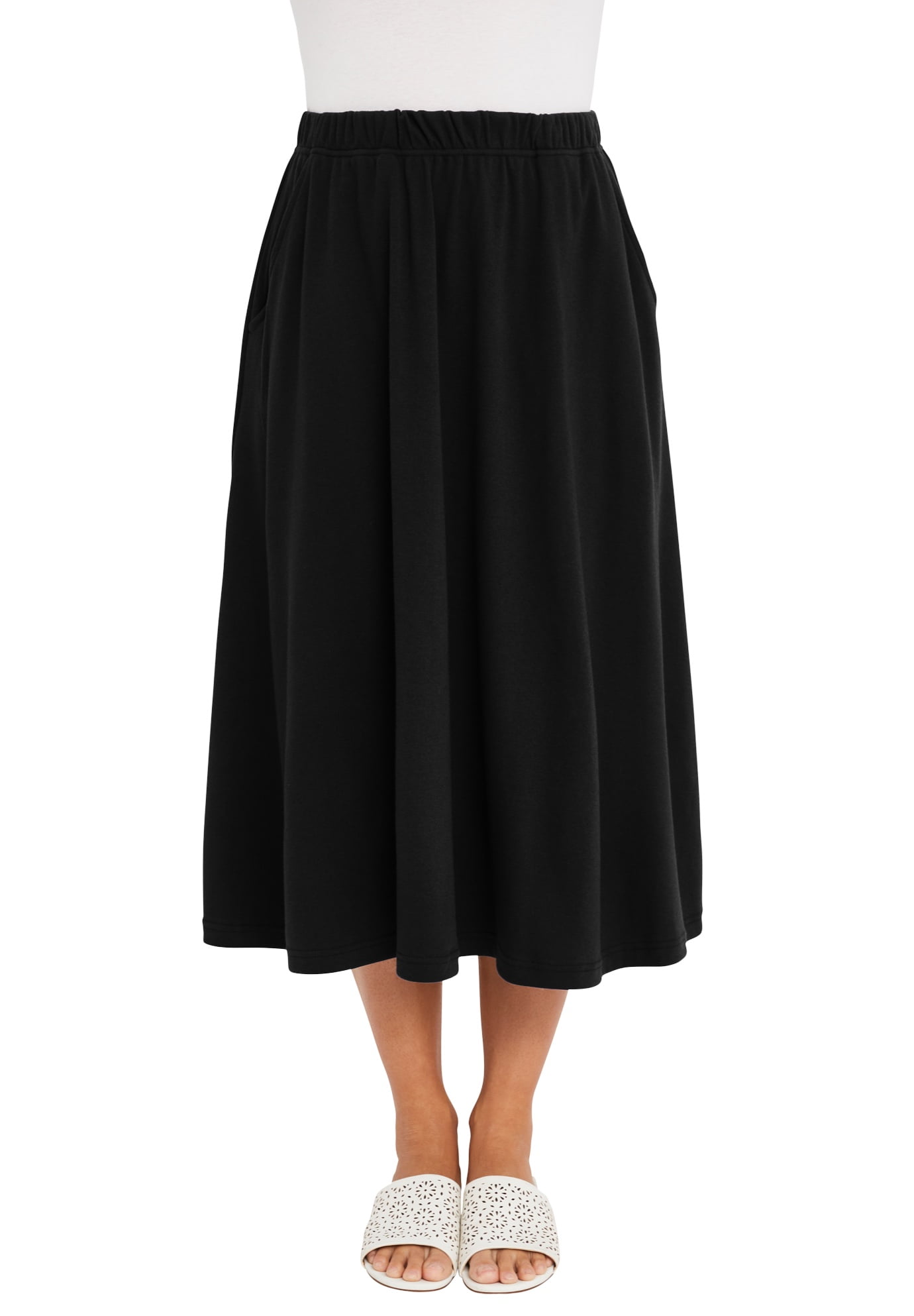 Black midi skirt size 18 top