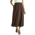 thumbnail image 1 of Jessica London Women's Plus Size Soft Ease Midi Skirt, 1 of 5