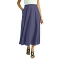 thumbnail image 1 of Jessica London Women's Plus Size Soft Ease Midi Skirt, 1 of 4