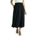 thumbnail image 1 of Jessica London Women's Plus Size Soft Ease Midi Skirt, 1 of 5