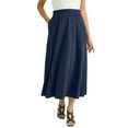 thumbnail image 1 of Jessica London Women's Plus Size Soft Ease Midi Skirt, 1 of 5