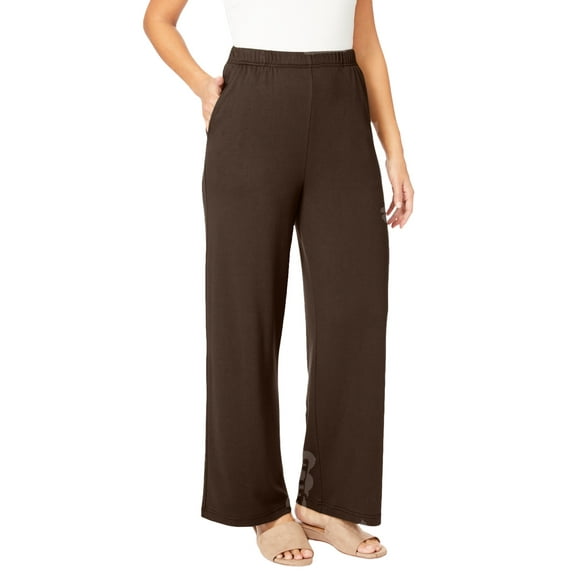 Jessica London Women's Plus Size Soft Ease Wide Leg Pant