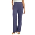 thumbnail image 1 of Jessica London Women's Plus Size Soft Ease Cotton Knit Wide Leg Pant, 1 of 5