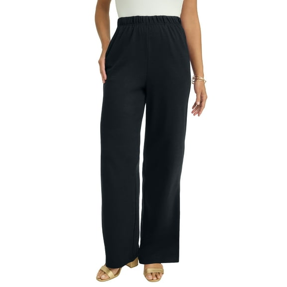 Jessica London Women's Plus Size Soft Ease Wide Leg Pant