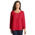 thumbnail image 1 of Jessica London Women's Plus Size Sparkle Bow Tee, 1 of 5
