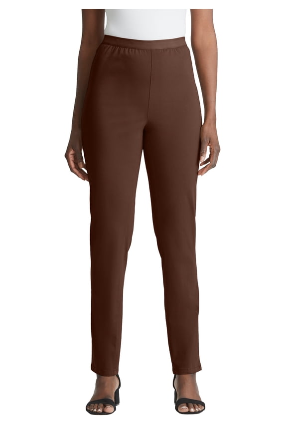 Women's Plus Size Straight Leg Stretch Jeans Elastic Waist