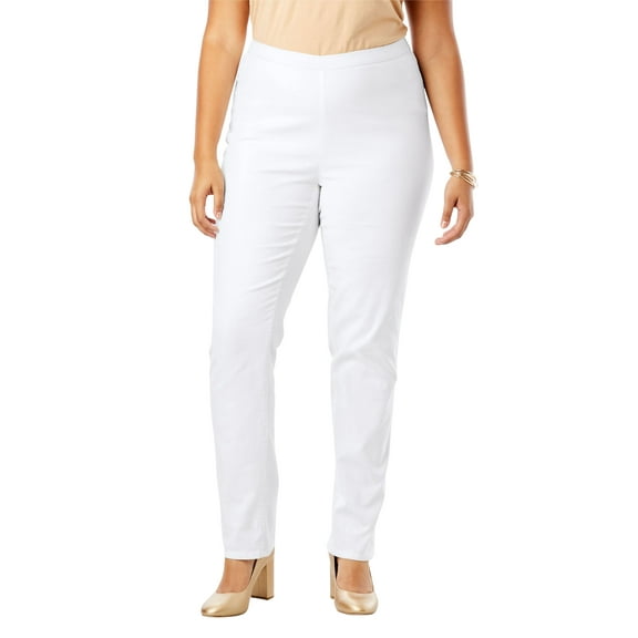 Jessica London Women's Plus Size Straight Leg Stretch Jeans Elastic Waist