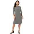 thumbnail image 1 of Jessica London Women's Plus Size Stretch Cotton Boatneck Shift Dress, 1 of 5