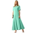 thumbnail image 1 of Jessica London Women's Plus Size Stretch Cotton Button Front Maxi Dress, 1 of 3