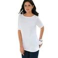 thumbnail image 1 of Jessica London Women's Plus Size Stretch Cotton Cuff Tee, 1 of 6
