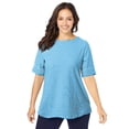 thumbnail image 1 of Jessica London Women's Plus Size Stretch Cotton Cuff Tee, 1 of 3