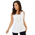 thumbnail image 1 of Jessica London Women's Plus Size Stretch Cotton Horseshoe Neck Tank, 1 of 6