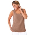 thumbnail image 1 of Jessica London Women's Plus Size Stretch Cotton Horseshoe Neck Tank, 1 of 3