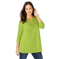 thumbnail image 1 of Jessica London Women's Plus Size Stretch Cotton Notch Neck Tunic, 1 of 6