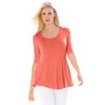 thumbnail image 1 of Jessica London Women's Plus Size Stretch Cotton Peplum Tunic, 1 of 5