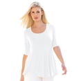 thumbnail image 1 of Jessica London Women's Plus Size Stretch Cotton Peplum Tunic, 1 of 5