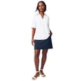 thumbnail image 1 of Jessica London Women's Plus Size Stretch Cotton Polo Tee, 1 of 5