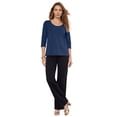 thumbnail image 1 of Jessica London Women's Plus Size Stretch Cotton Scoop Neck Tee, 1 of 5