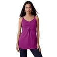 thumbnail image 1 of Jessica London Women's Plus Size Stretch Cotton Shirred Tank, 1 of 4