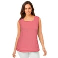 thumbnail image 1 of Jessica London Women's Plus Size Stretch Cotton Square Neck Tank, 1 of 3