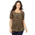 thumbnail image 1 of Jessica London Women's Plus Size Stretch Cotton Square Neck Tee, 1 of 6