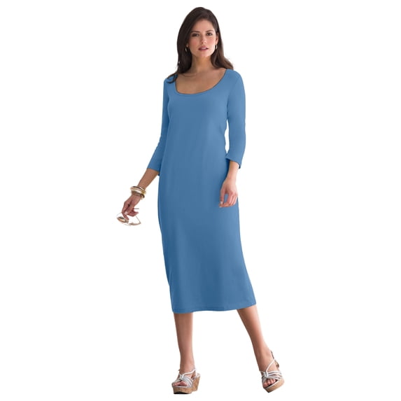 Jessica London Women's Plus Size Stretch Cotton T-Shirt Dress