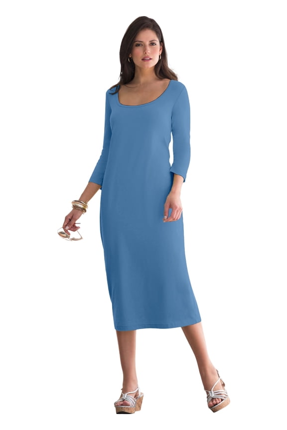 Women's Plus Size Stretch Cotton T-Shirt Dress