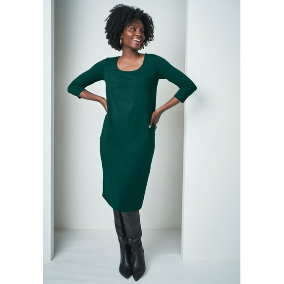 Jessica London Women's Plus Size Stretch Cotton T-Shirt Dress