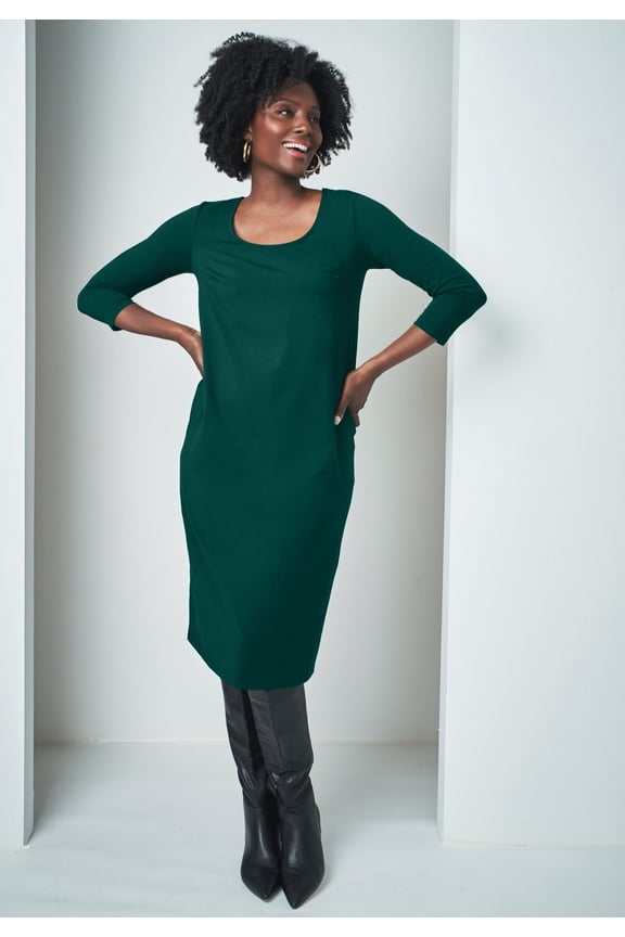 Women's Plus Size Stretch Cotton T-Shirt Dress