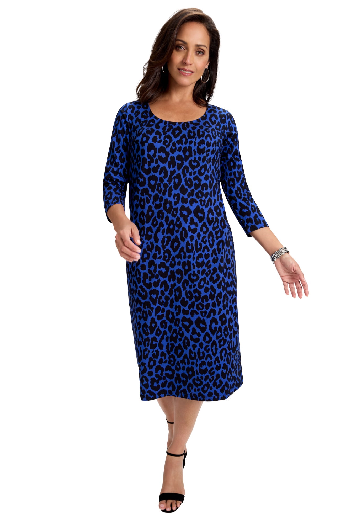 jessica london plus size women's stretch cotton t-shirt dress Jessica London Stretch Cotton T-Shirt Dress