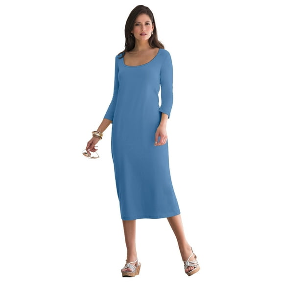 Jessica London Women's Plus Size Stretch Cotton T-Shirt Dress