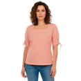 thumbnail image 1 of Jessica London Women's Plus Size Stretch Cotton Tie Sleeve Square Neck Tee, 1 of 4