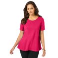 thumbnail image 1 of Jessica London Women's Plus Size Stretch Cotton Trapeze Tee, 1 of 5
