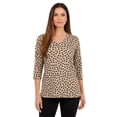 thumbnail image 1 of Jessica London Women's Plus Size Stretch Cotton V-Neck Tee, 1 of 6