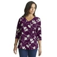 thumbnail image 1 of Jessica London Women's Plus Size Stretch Cotton V-Neck Tee, 1 of 5