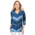 thumbnail image 1 of Jessica London Women's Plus Size Stretch Cotton V-Neck Tee, 1 of 5
