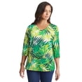 thumbnail image 1 of Jessica London Women's Plus Size Stretch Cotton V-Neck Tee, 1 of 6