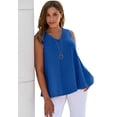 thumbnail image 1 of Jessica London Women's Plus Size Stretch Cotton V-Neck Trapeze Tank, 1 of 3