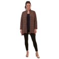 thumbnail image 1 of Jessica London Women's Plus Size Stretch Cotton Zip Front Hi-Low Jacket, 1 of 4