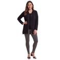 thumbnail image 1 of Jessica London Women's Plus Size Stretch Cotton Zip Front Hi-Low Jacket, 1 of 4