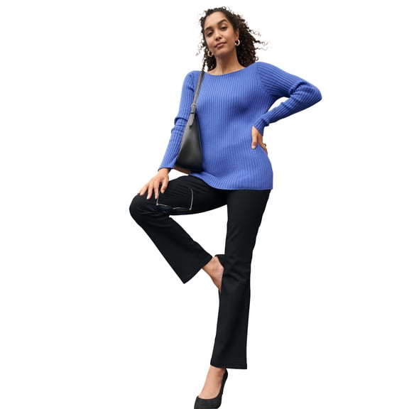 Jessica London Women's Plus Size Stretch Denim Flared Leg Jegging