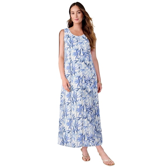 Jessica London Stretch Denim Maxi Dress
