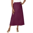 thumbnail image 1 of Jessica London Plus Size Stretch Denim Long Skirt, 1 of 5