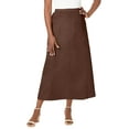 thumbnail image 1 of Jessica London Plus Size Stretch Denim Long Skirt, 1 of 2