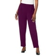 thumbnail image 1 of Jessica London Women's Plus Size Stretch Knit Elastic Pull-On Straight Leg Pants Trousers, 1 of 5