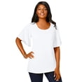 thumbnail image 1 of Jessica London Women's Plus Size Stretch Knit Flutter Sleeve Tunic, 1 of 4