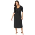 thumbnail image 1 of Jessica London Women's Plus Size Stretch Knit Pleated Front Dress, 1 of 3