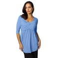 thumbnail image 1 of Jessica London Women's Plus Size Stretch Knit Pleated Tunic, 1 of 3