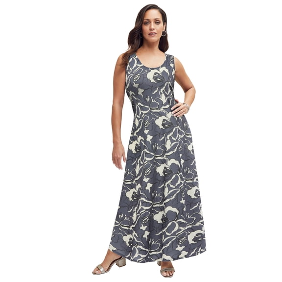 Jessica London Women's Plus Size Stretch Knit Tank Maxi Dress